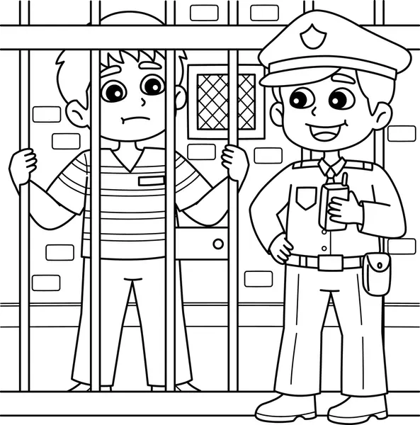 Policía 74 Policía para Colorear 68