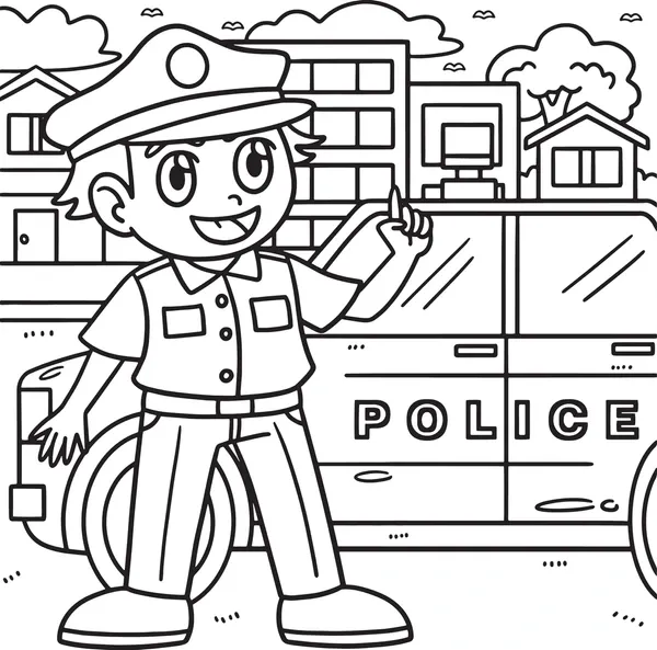 Policía 77 Policía para Colorear 71