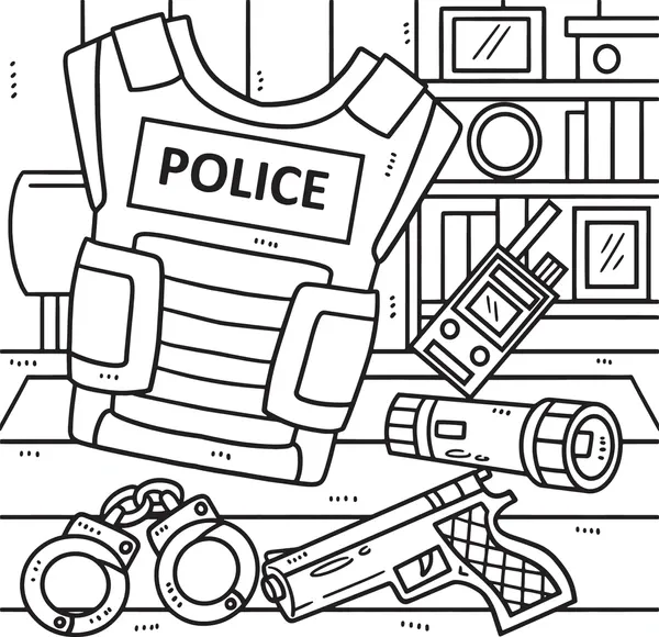 Policía 80 Policía para Colorear 74
