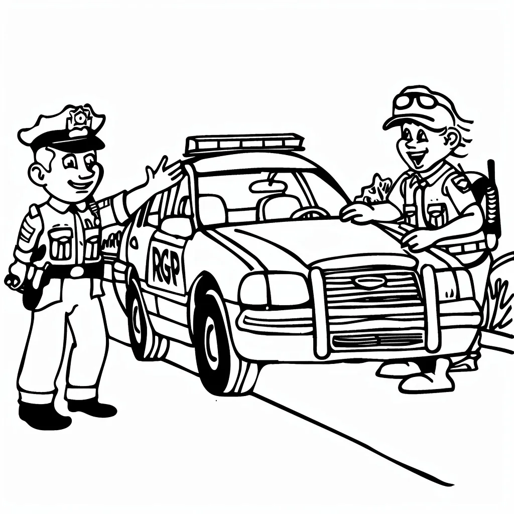 Policía 87 Policía para Colorear 81