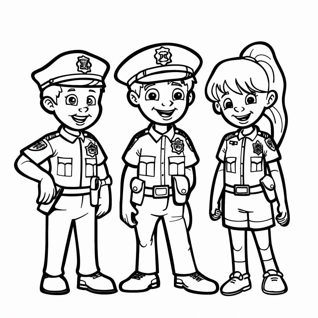 Policía 88 Policía para Colorear 82
