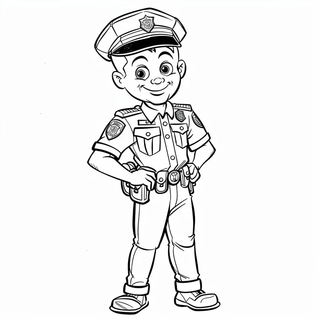 Policía 89 Policía para Colorear 83