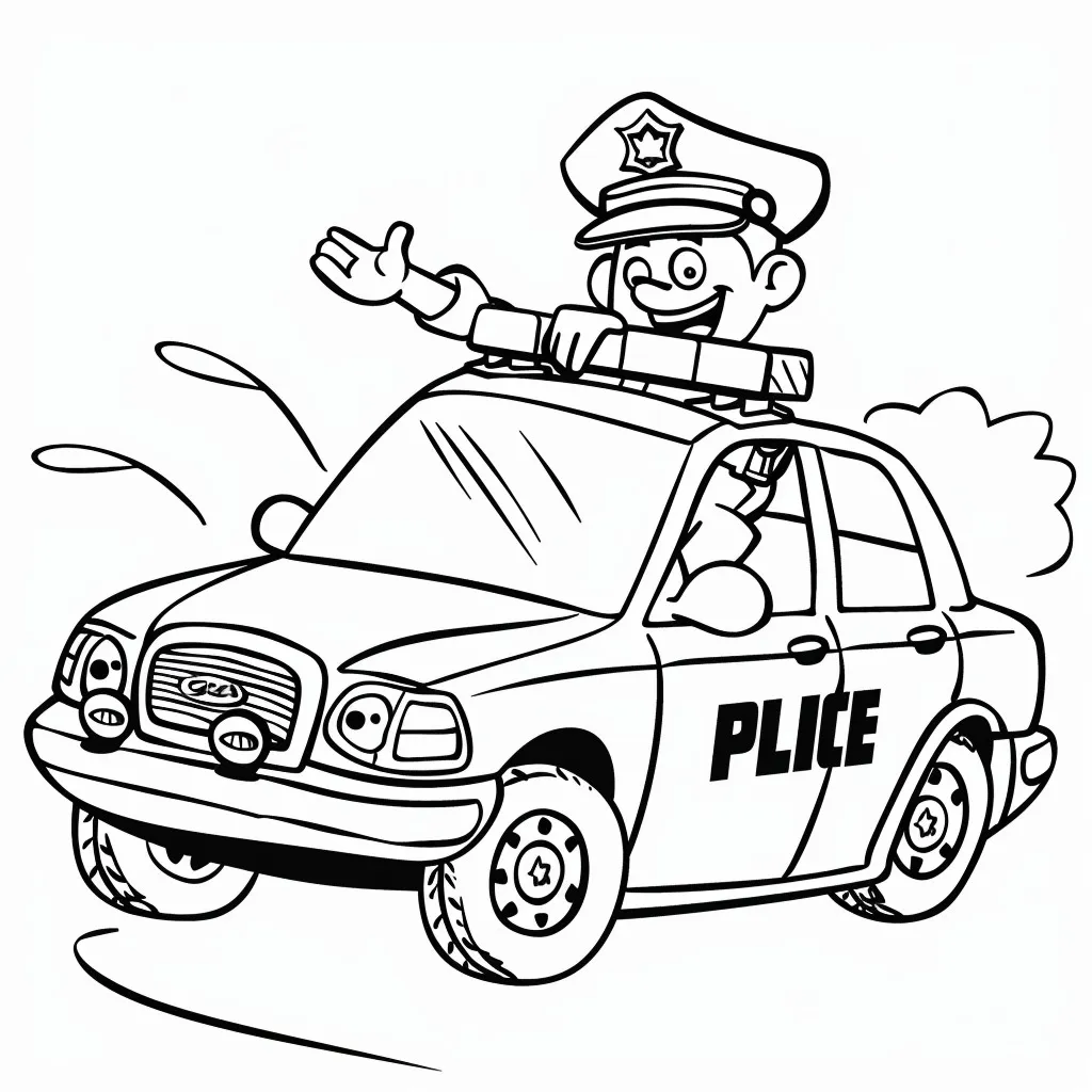 Policía 91 Policía para Colorear 85