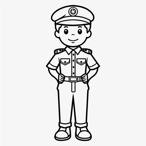 Policía 18 Policía para Colorear 9