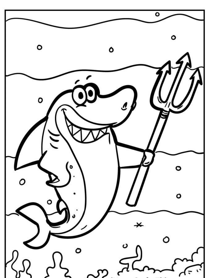 Tiburones 33 Tiburones para Colorear 20