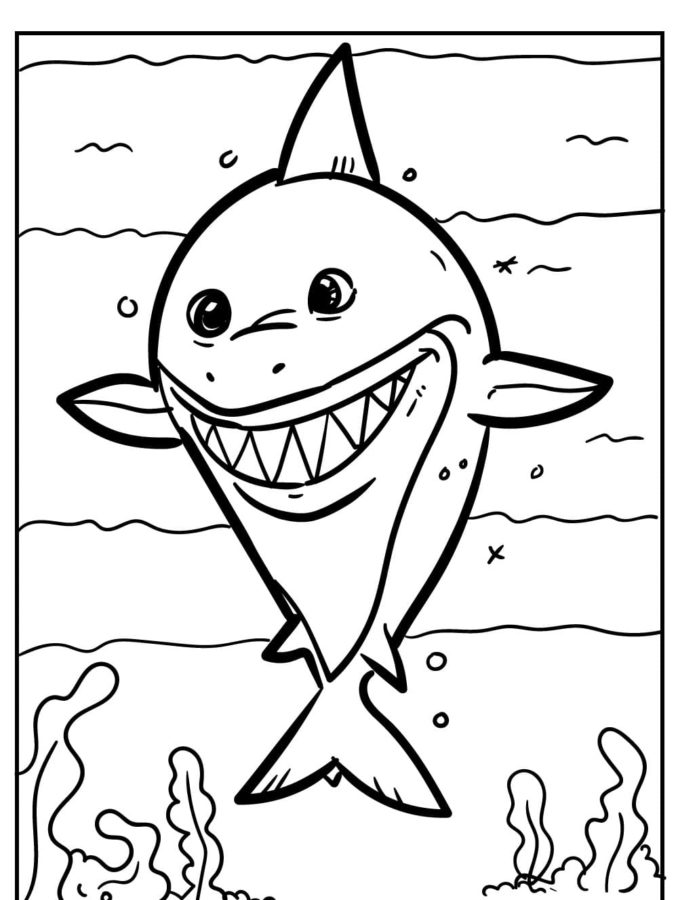 Tiburones 34 Tiburones para Colorear 21