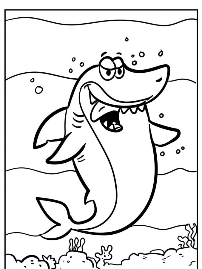 Tiburones 37 Tiburones para Colorear 24