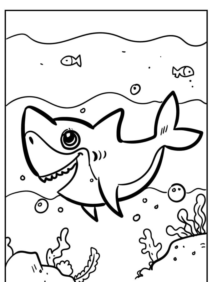Tiburones 38 Tiburones para Colorear 25