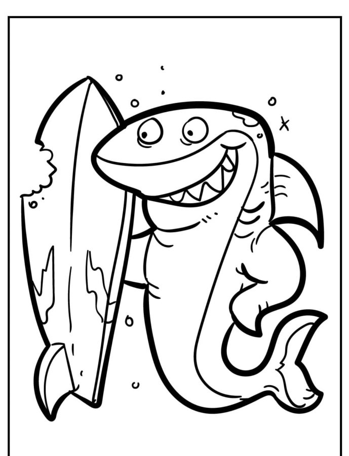 Tiburones 39 Tiburones para Colorear 26