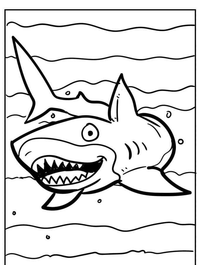 Tiburones 41 Tiburones para Colorear 28