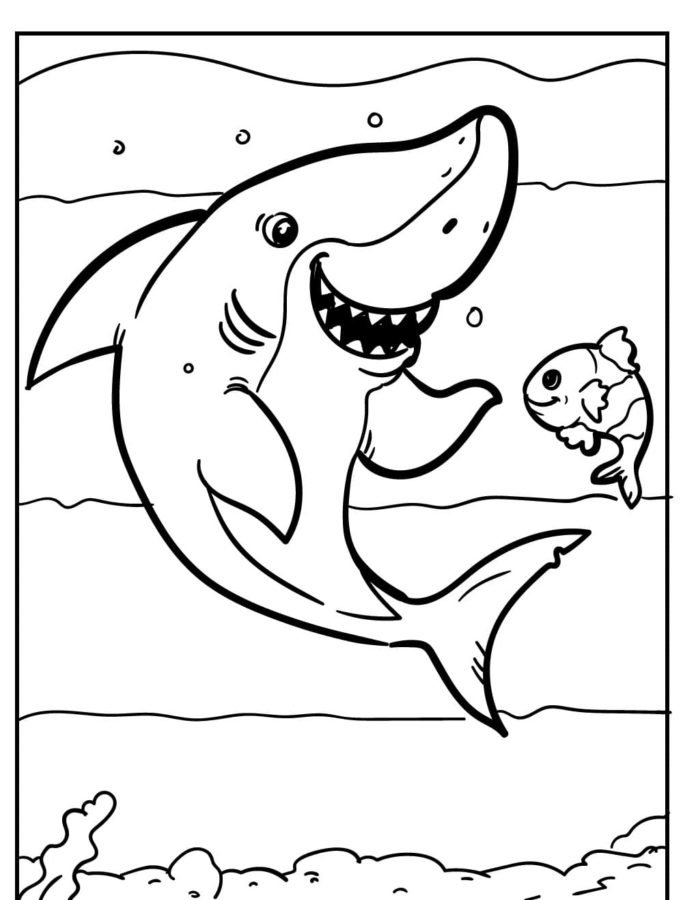 Tiburones 42 Tiburones para Colorear 29