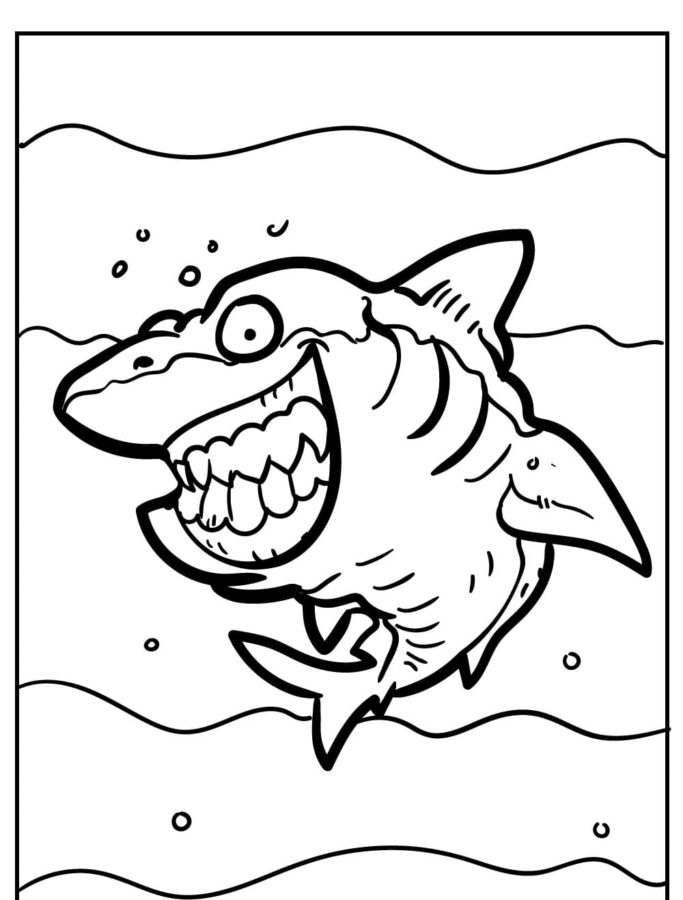 Tiburones 43 Tiburones para Colorear 30