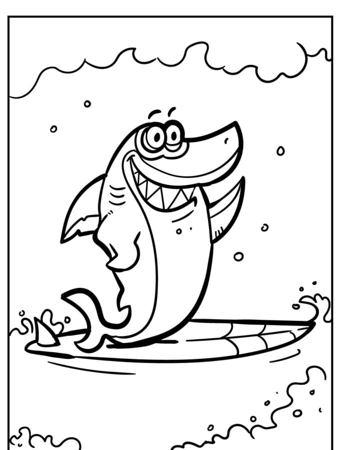 Tiburones 44 Tiburones para Colorear 31