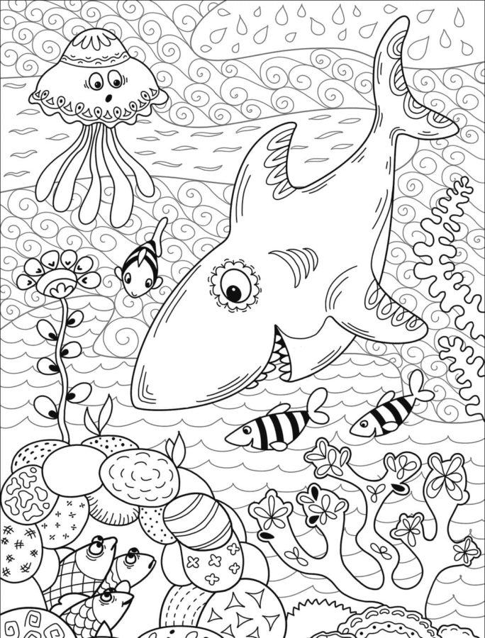 Tiburones 17 Tiburones para Colorear 4