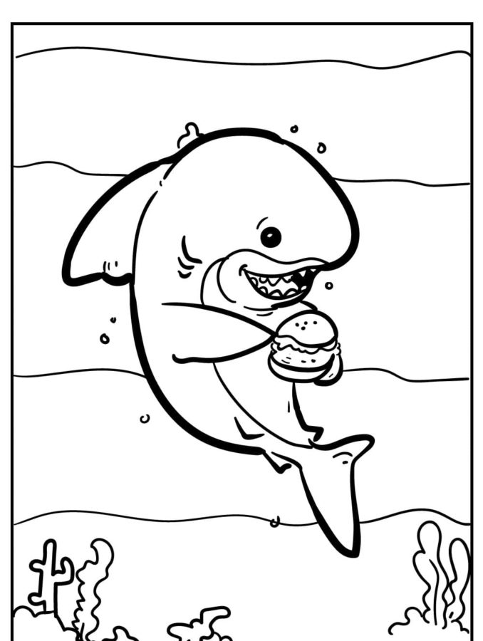 Tiburones 55 Tiburones para Colorear 42