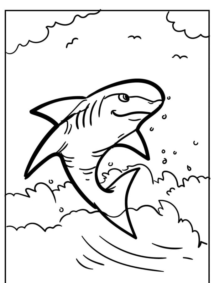 Tiburones 56 Tiburones para Colorear 43