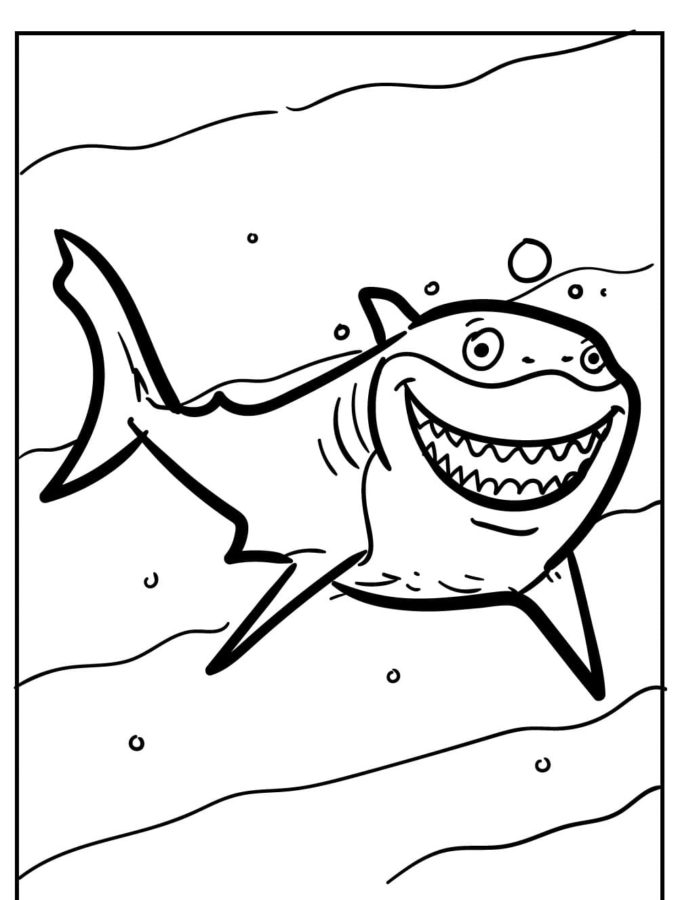 Tiburones 57 Tiburones para Colorear 44