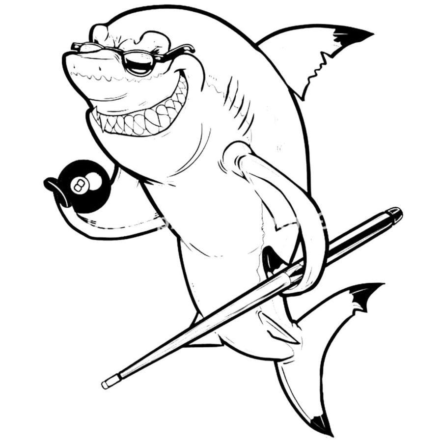 Tiburones 59 Tiburones para Colorear 46