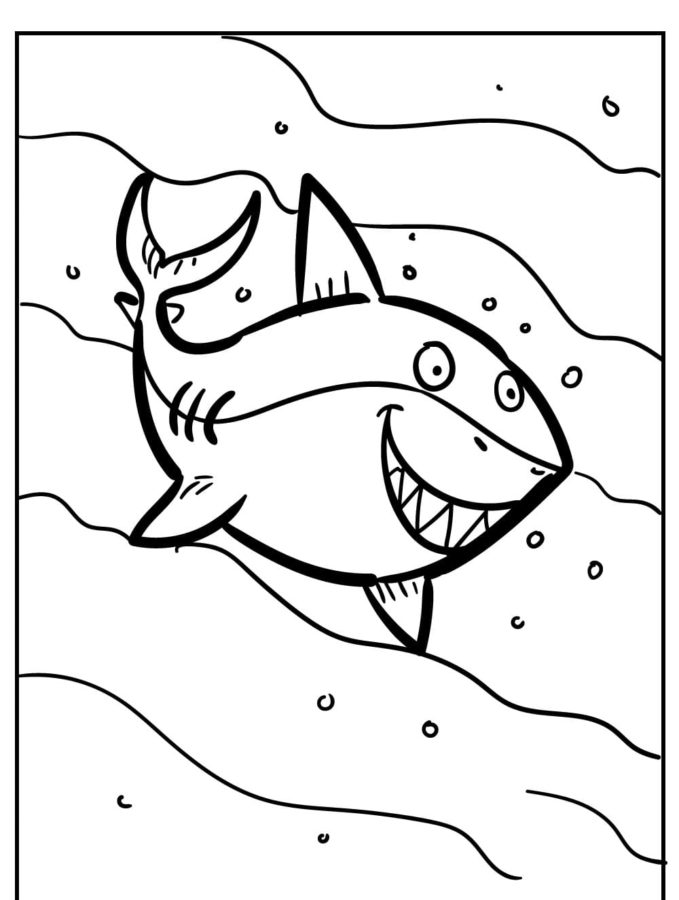 Tiburones 60 Tiburones para Colorear 47