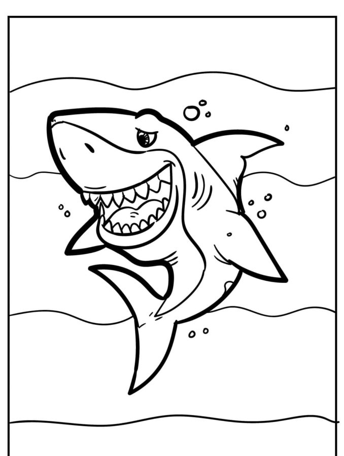Tiburones 61 Tiburones para Colorear 48