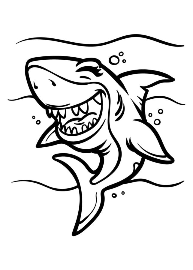 Tiburones 62 Tiburones para Colorear 49