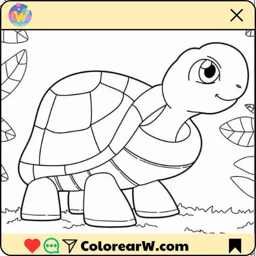 Tortuga para colorear thumbnail