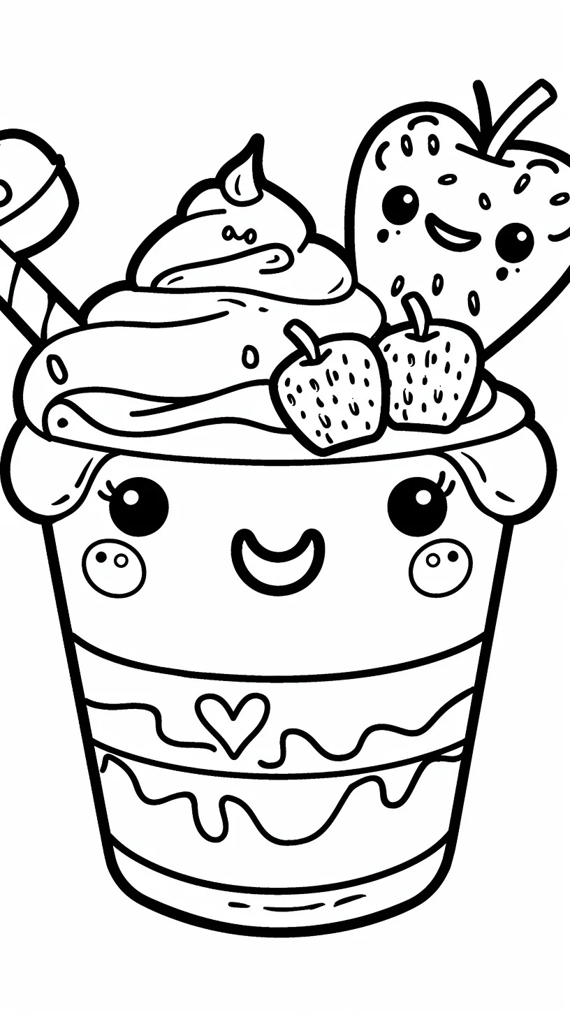 Comida kawaii 3 comida kawaii para colorear 1