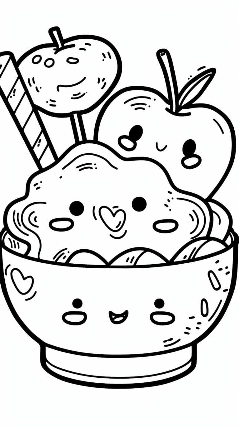 235 Kawaii Food Ausmalbilder – Spaß garantiert!