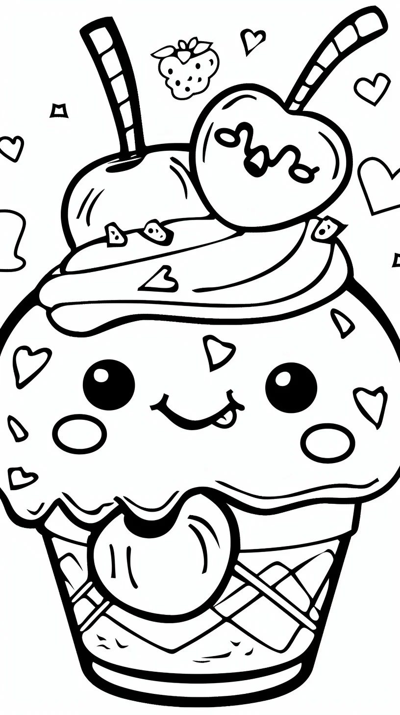 Comida kawaii 6 comida kawaii para colorear 4