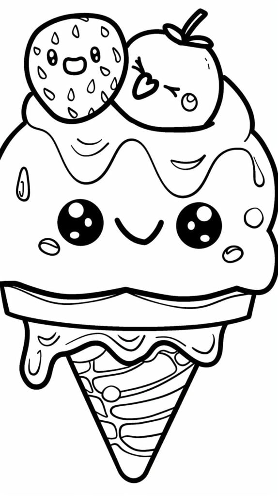 235 Kawaii Food Ausmalbilder – Spaß garantiert!