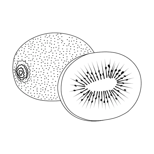 kiwi para colorear