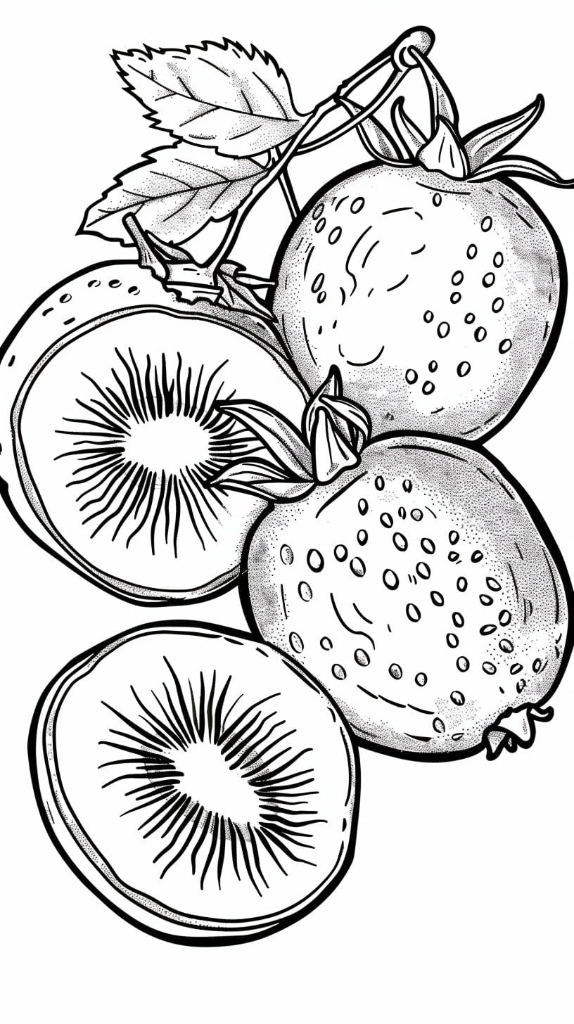 kiwi para colorear 8