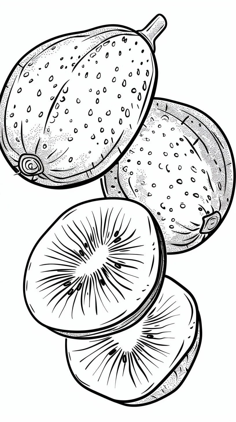 kiwi para colorear 7