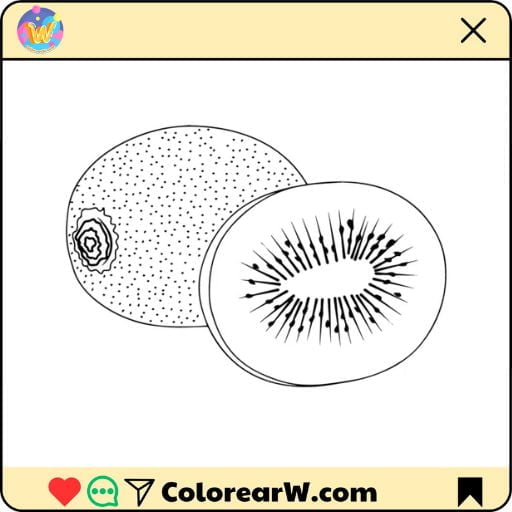 Kiwi para colorear thumbnail