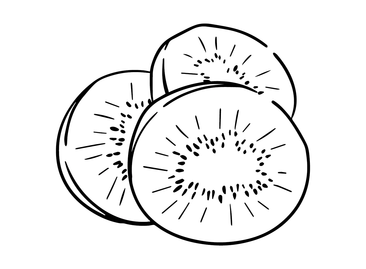 kiwi para colorear 44