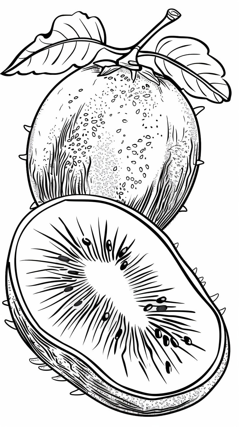 kiwi para colorear 4