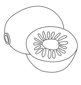 kiwi para colorear 20