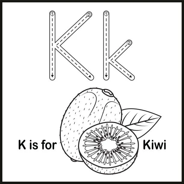 kiwi para colorear 17