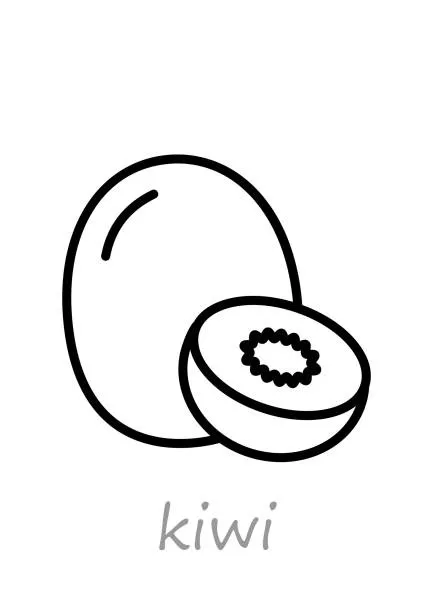 kiwi para colorear 15