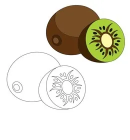 kiwi para colorear 13