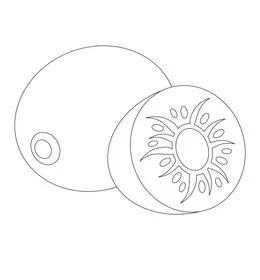 kiwi para colorear 12