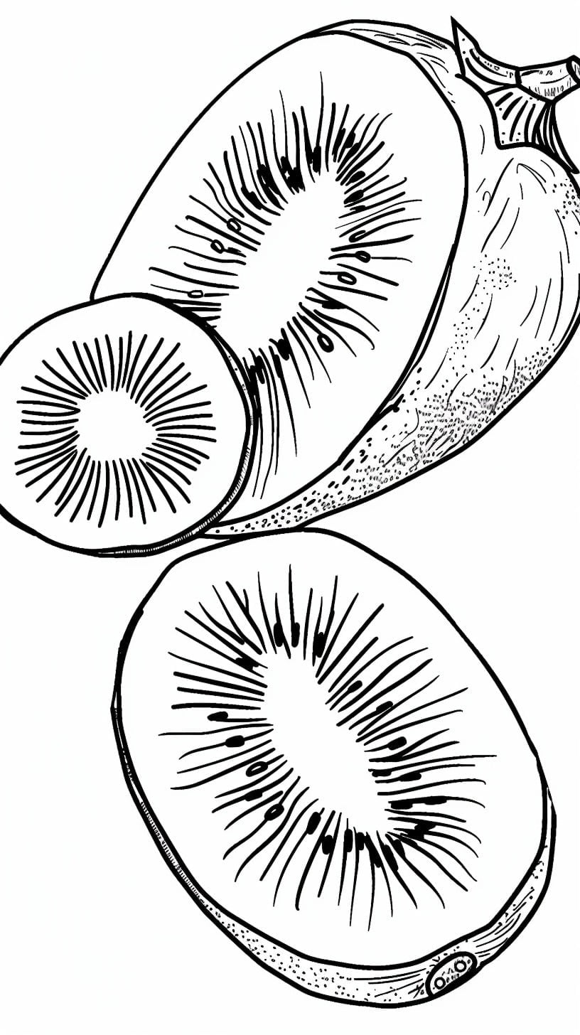 kiwi para colorear 10