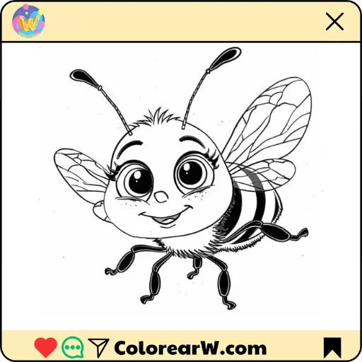 Abeja 1 Abeja para colorear thumbnail