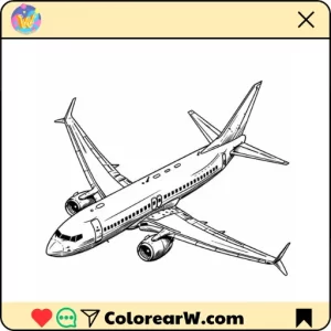 Avión para colorear thumbnail