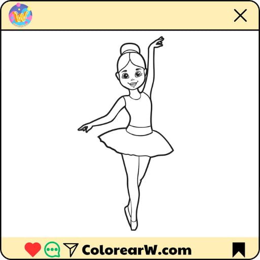 Bailarina para colorear thumbnail
