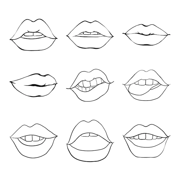 Boca 43 Boca para colorear páginas para colorear pdf