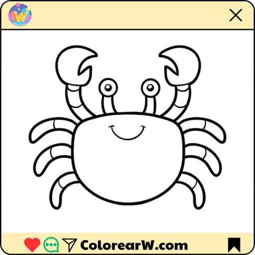 Cangrejo para colorear thumbnail