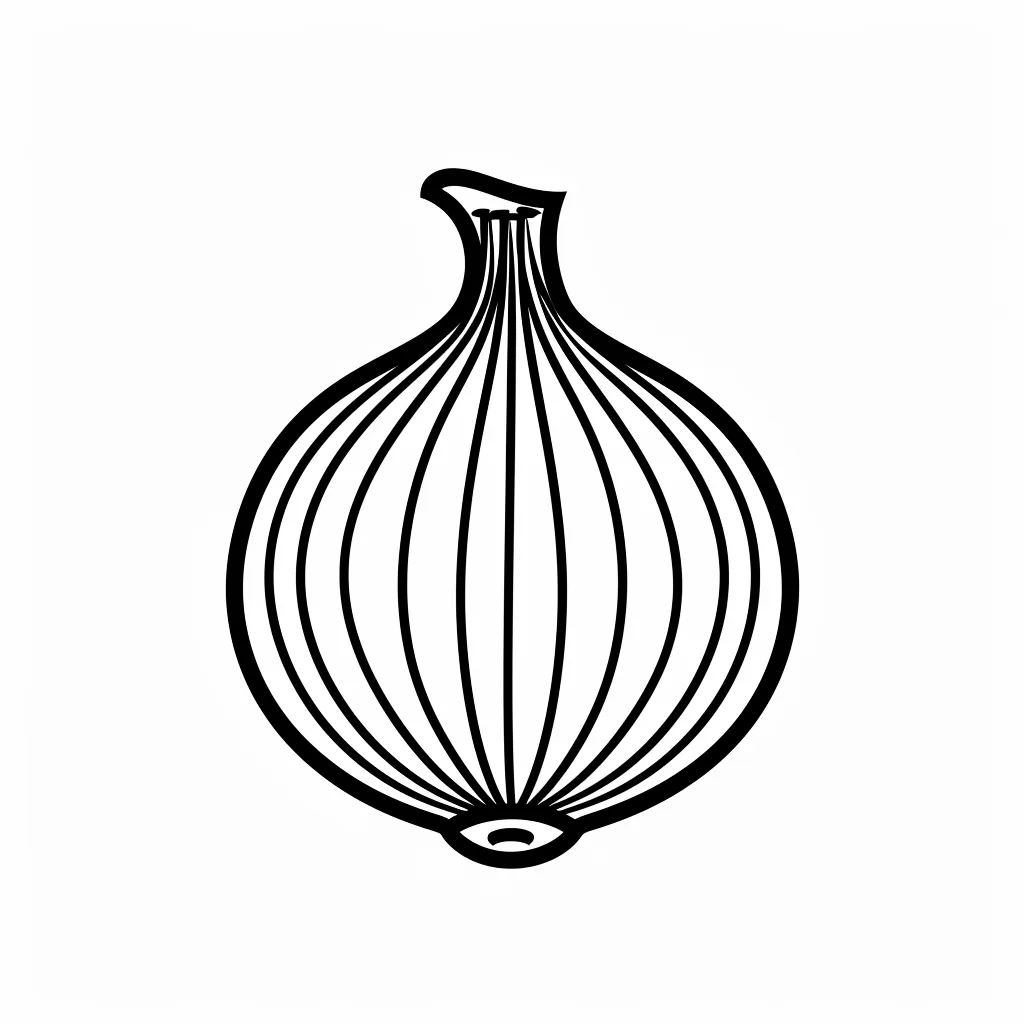 Cebolla 19 Cebolla para colorear páginas para colorear para imprimir