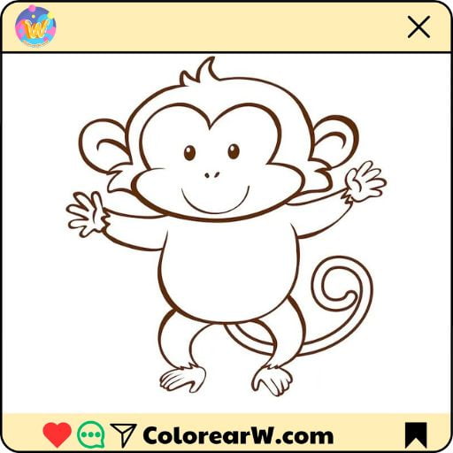 Chango para colorear thumbnail