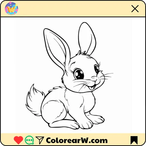 Conejo para colorear thumbnail